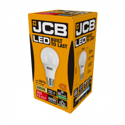 JCB LED GLS E27 (ES) 1,521lm 14W 3,000K (Warm White), Box Of 1