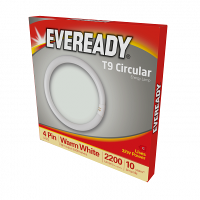 Eveready Circular Tube Triphosphor 2200lm 32W 3,500K (Warm White), Box Of 1