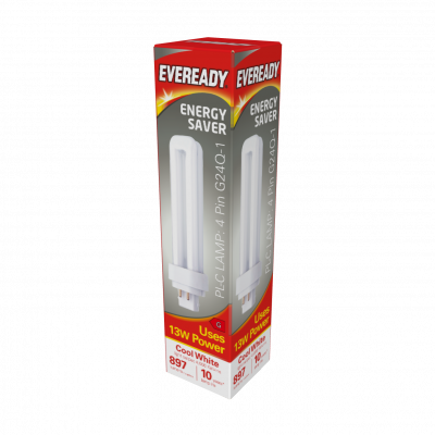 Eveready PL-C G24Q-1 4Pin 13W Colour 840