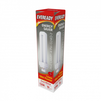 Eveready PL-C G24Q-2 4Pin 18W Colour 840