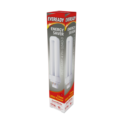 Eveready PL-C 624Q-3 4Pin 26W Colour 840