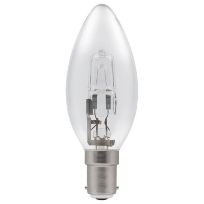 Heathfield 42w SBC B15 Clear Halogen Candle Energy Saving Bulb - Pack Of 10 (42WSBCCC/H)