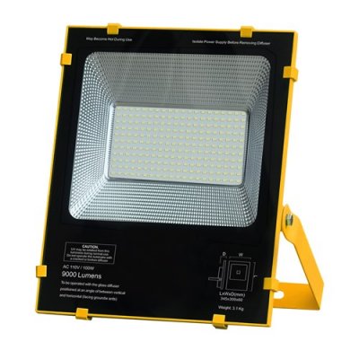 100W 110V IP65 7600Lm 6000K F/L Yellow