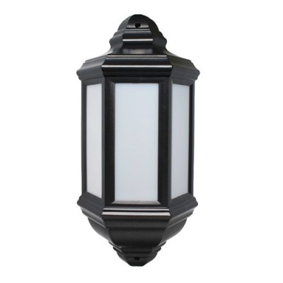 7W LED PC/PC Half Lantern Black 4000K