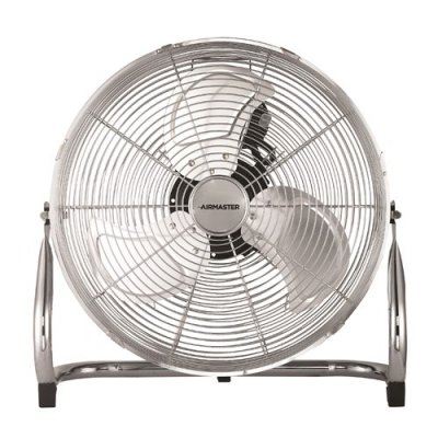 High Velocity 3 Speed Heavy Duty Tilt Pedestal Fan 140W With Chrome Guard & Black Blades 240v