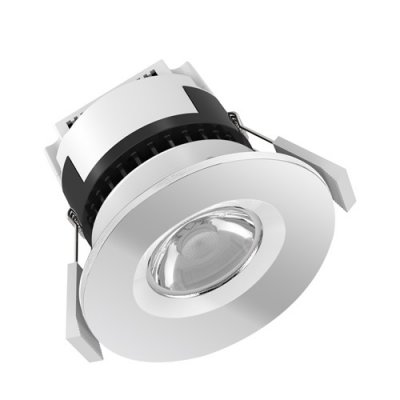 6W Dim To Warm Integrated Fire Rated Downlight - Chrome (400Lm)