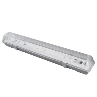 5' Twin Anti-Corrosive Empty Body Fluorescent Fitting With Clear Prismatic Diffuser (To Use With 2x18W LED Tubes) IP65