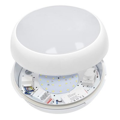 LED Luna Circular Bulkhead With Motion Sensor & CCT3 - 16W - IP54