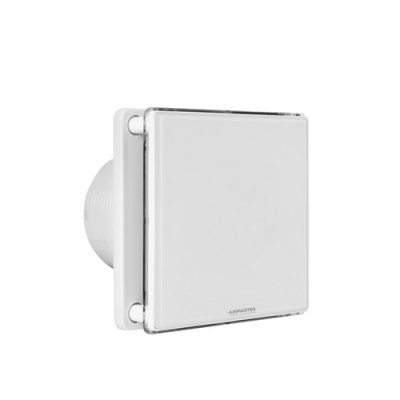 4 Inch Extractor Fan With White Glass And Timer.