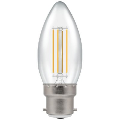 LED Candle Filament Dimmable Clear 5W 2700K BC-B22d