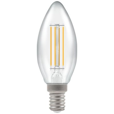 LED Candle Filament Dimmable Clear 5W 2700K SES-E14