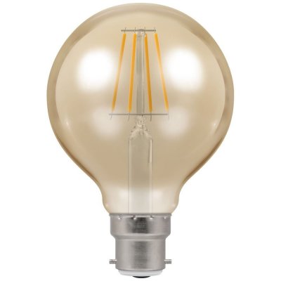 LED Globe G80 Filament Antique 5W Dimmable 2200K BC-B22d