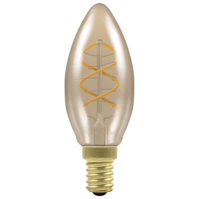 LED Candle Spiral Filament Antique 2.5W Dimmable 2200K SES