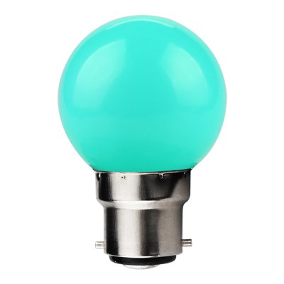 Colour Golf 1W Coloured LED Golf Ball Lamp, B22, Green