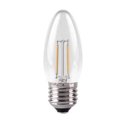 2W Candle, Traditional Glass Light Bulb With LED Filament