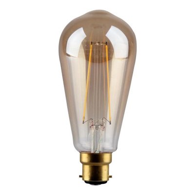 2W ST64 Decorative LED Filament Lamp With Gold Antique Coating