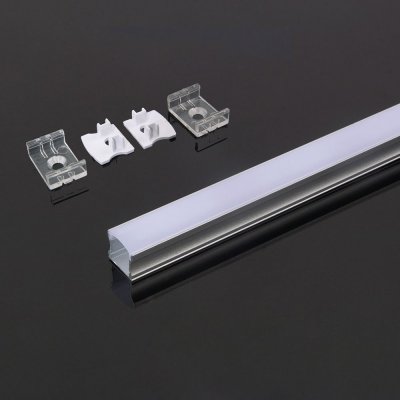 VT-8110 MOUNTING KIT WITH DIFFUSER FOR LED STRIP 2000x17.2x14.4mm-SILVER HOUSING