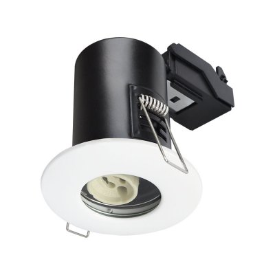 VT-702 GU10 SHOWER FIRE RATED DOWNLIGHT FITTING IP65-WHITE