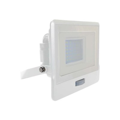 VT-138S 30W PIR SENSOR FLOODLIGHT WITH SAMSUNG CHIP COLORCODE:4000K WHITE BODY