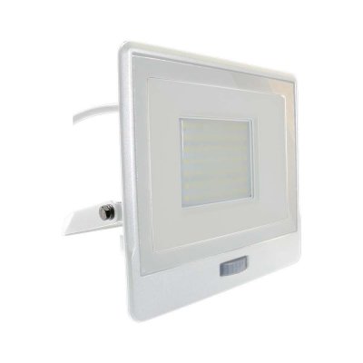 VT-158S-1 50W PIR SENSOR FLOODLIGHT WITH SAMSUNG CHIP & CABLE(1M) COLORCODE:3000K WHITE BODY