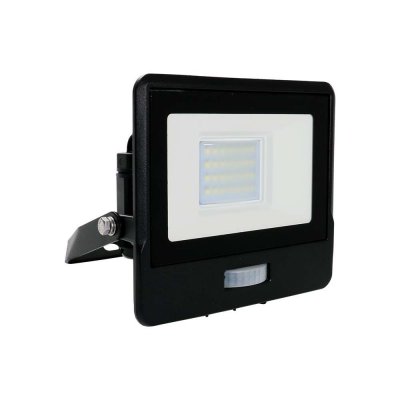 VT-128S 20W PIR SENSOR FLOODLIGHT WITH SAMSUNG CHIP COLORCODE:3000K BLACK BODY