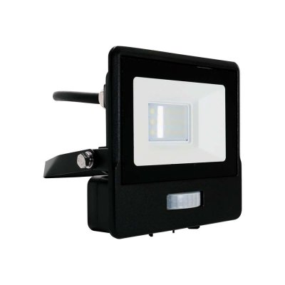 VT-118S-1 10W PIR SENSOR FLOODLIGHT WITH SAMSUNG CHIP & CABLE(1M) COLORCODE:6500K BLACK BODY