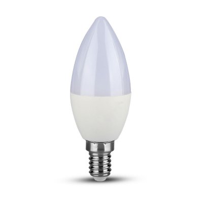 VT-268 7W PLASTIC CANDLE BULB WITH SAMSUNG CHIP COLORCODE:3000k E14