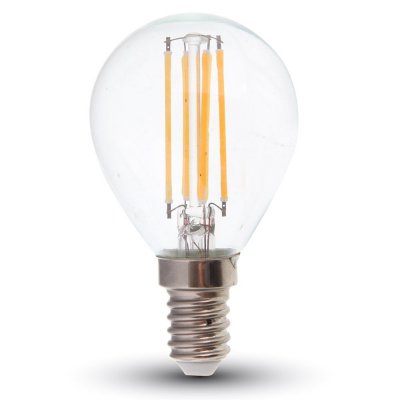 VT-2486 6W P45 FILAMENT BULB-CLEAR COVER COLORCODE:2700K E14(130LM/WATT)