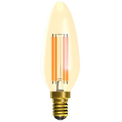 4W LED Vintage Candle - SES, Amber, 2000K