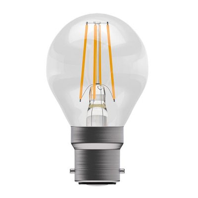 4W LED Filament Clear Round - BC, 2700K