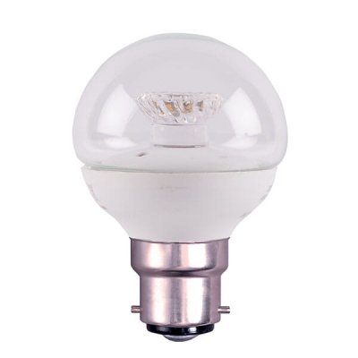 4W LED 45mm Round Ball Clear - BC, 2700K