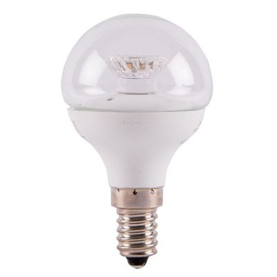 4W LED 45mm Round Ball Clear - SES, 2700K