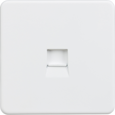 Screwless Telephone Extension Socket - Matt White