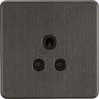 Screwless 5A Unswitched Socket - Smoked Bronze