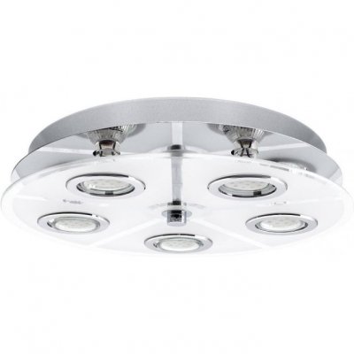 Ceiling Light Stainless Steel Chrome / Satin Glass White, Clear - CABO