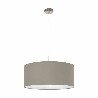 Pendant Light Steel Satin Nickel / Fabric Taupe - PASTERI