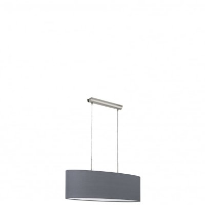 Pendant Light Steel Satin Nickel / Fabric Grey - PASTERI