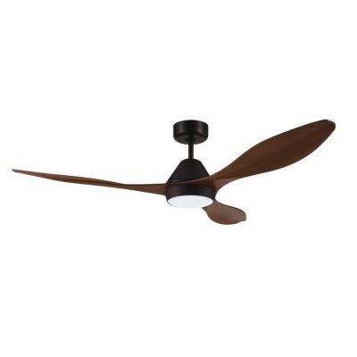 Ceiling Fan & Light Steel Black Matt / Acrylic Milky - ANTIBES