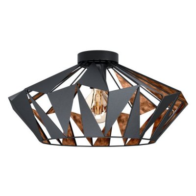 Ceiling Light Steel Black, Copper - CARLTON 6