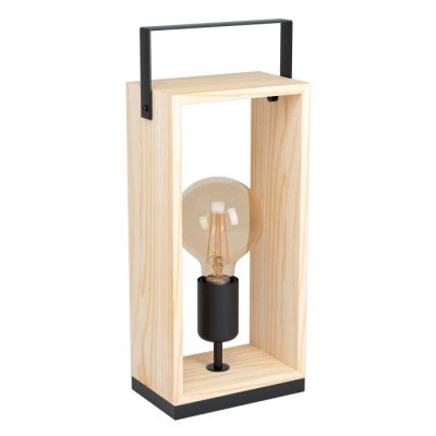 Table Light Steel, Wood Black, Natural - FAMBOROUGH