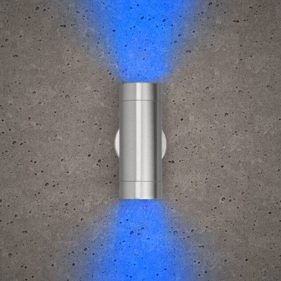 Luna GU10 Wall Light - Fixed Up/Down, Stainless Steel, IP65