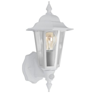 Retro Lantern White with PIR (lamp not included)