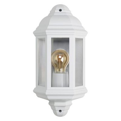 Retro Half Lantern White (lamp not included)