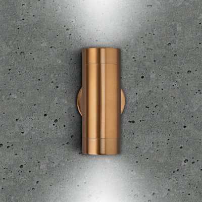 Luna GU10 Wall Light - Fixed Up/Down, Copper, IP65