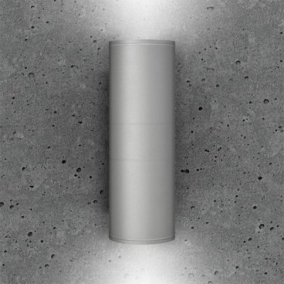 Luna Grande GU10 Wall Light - Fixed Up/Down, Grey, IP65