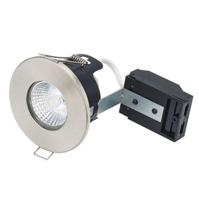 Fire Rated MV/LV Downlight - Satin Nickel