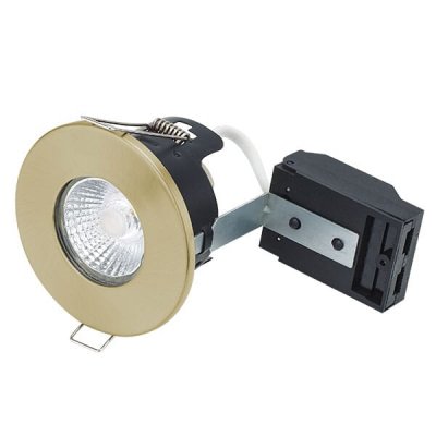 Fire Rated MV/LV Downlight - Brass