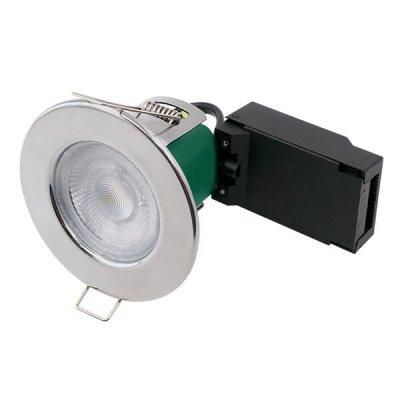 5W Firestay Slim Integrated Fixed Downlight Chrome  - 3000K