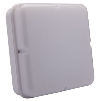 14W Utilita LED Bulkhead, Square Emergency - White w/Opal Bezel