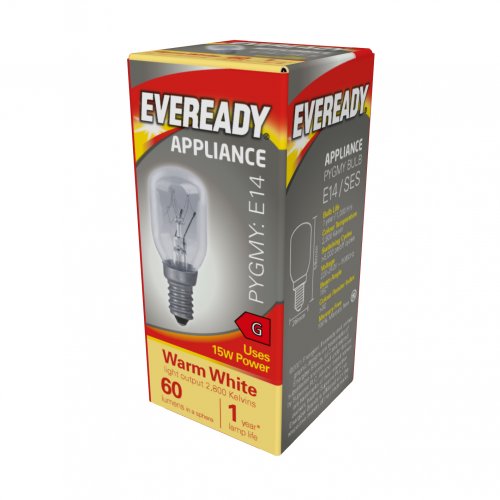 Eveready Pygmy E14 (SES) 60lm 15W 2,800K (Warm White) Box Of 1